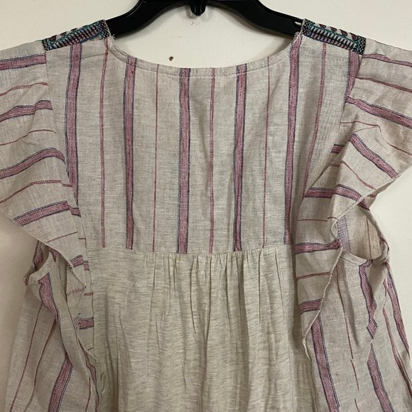 NEW Knox Rose Linen Blend Embroidered Blouse M - Picture 6 of 10